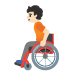 person in manual wheelchair, light skin tone